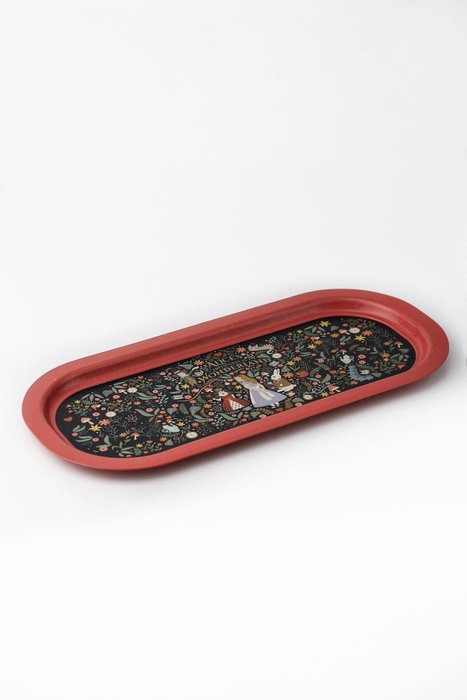 Hermia Bandeja de Metal EE1689A Plata 16 x 35 cm